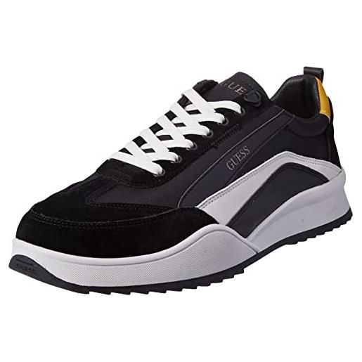 Guess monte, sneaker uomo, white black, 40 eu