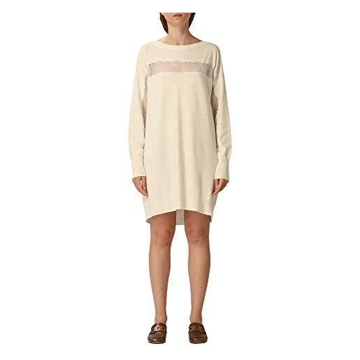 Twinset donna mini abito in maglia con pizzo 212tp3202 bianco 00282 neve