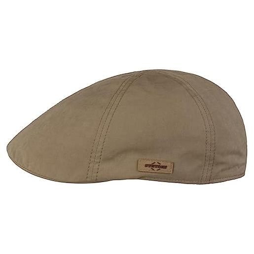 Stetson coppola texas waxed cotton wr uomo - cappello piatto con visiera, fodera, fodera inverno autunno/inverno - s (54-55 cm) beige