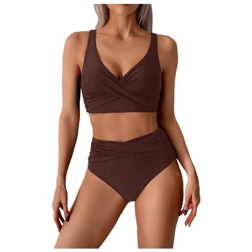 EODJXIO costumi donna interi bianchi vestitino sexy moda taglie forti inverno da bagno pantaloncini costume mare intero xl