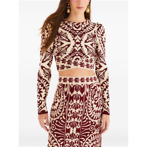 FARM Rio top a maniche lunghe - toni neutri