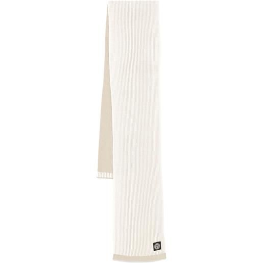 Stone Island sciarpa con applicazione logo - toni neutri