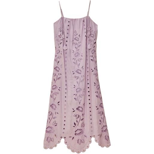 FARM Rio abito lungo a fiori con dettaglio cut-out - viola