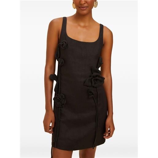 FARM Rio abito corto con applicazione floreale - nero