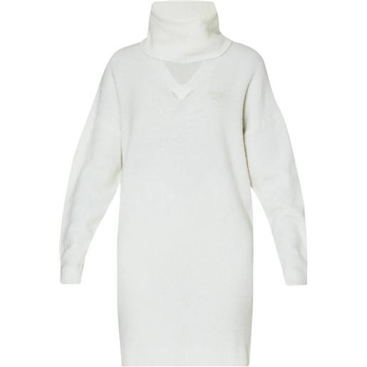 Liu Jo abito donna mini in lana e scollo a v bianco m, l