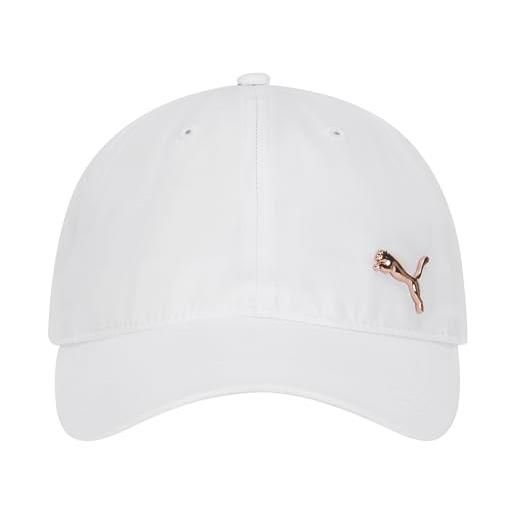 PUMA evercat opal-berretto regolabile cappellino da baseball, bianco/oro, taglia unica donna