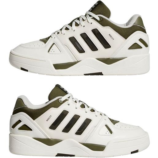 adidas scarpe sneakers uomo adidas basketball midcity low bianco verde oliva uomo