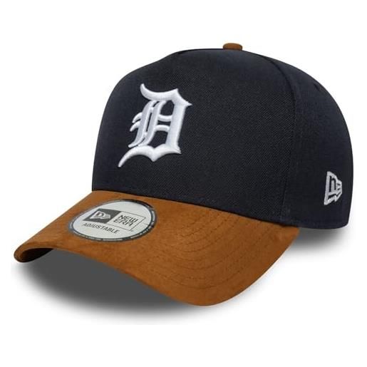 New Era 9forty aframe - berretto da baseball mlb detroit tigers con visiera scamosciata, colore: blu navy