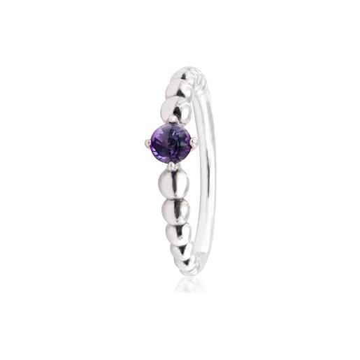 PANDORA anello solitario da donna, in argento sterling 925, misura anello 52, 198867c03-52, metallo prezioso, non pertinente. 