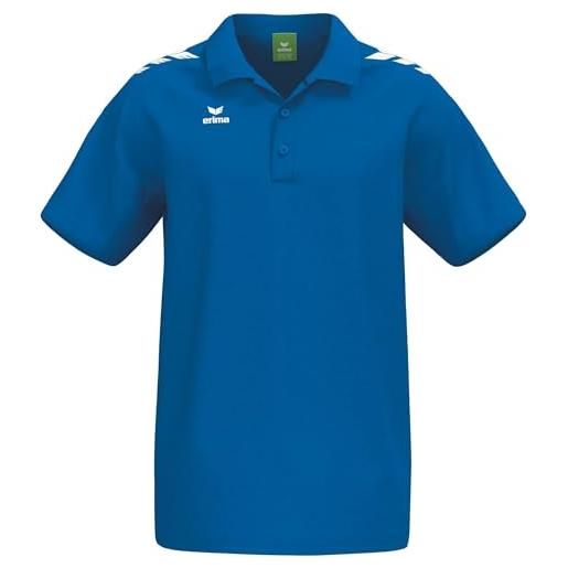 Erima maglietta polo cmpt 3 polo wings (2112554) unisex - adulto, new royal/bianco, 4xl