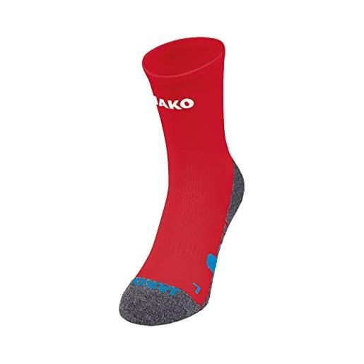 JAKO 3911 - calze da allenamento unisex per adulti, rosso sport, taglia 4