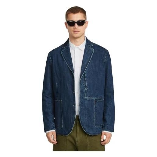 G-STAR uomo chore casual denim blazer, blu (worn in blue creek d26467-d788-g112), l