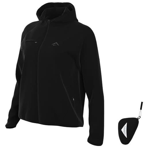 Nike giacca da running repel trail - donna, nero/bianco/nero, hj2250-010, s