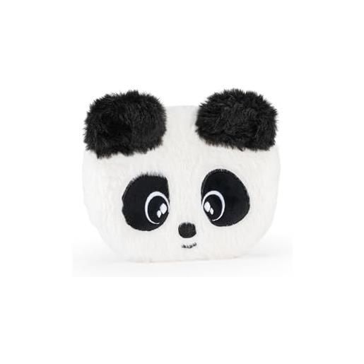Franco Cosimo Panini mofu mofu - portamonete plush ufficiale mofu mofu, con peluche 3d, pratica chiusura a zip, patch logo sul retro, 18x12x28h cm