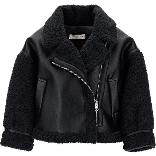 Monnalisa chiodo peluche effetto montone