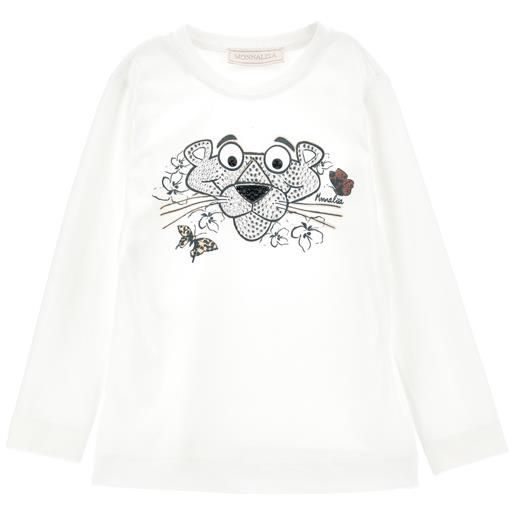 Monnalisa t-shirt maniche lunghe pink panther