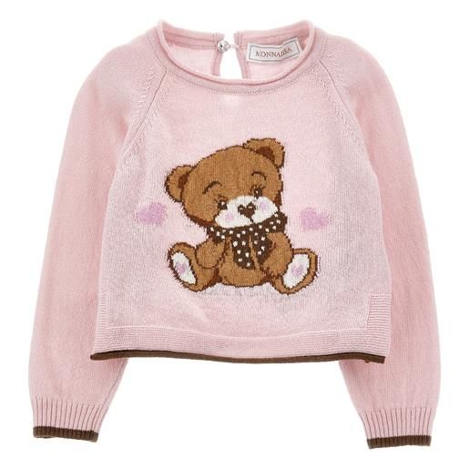 Monnalisa pull supersoft intarsio orsetto