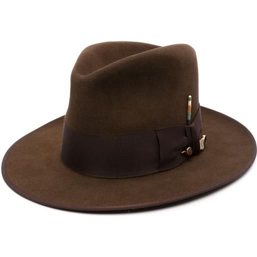 Nick Fouquet fedora con dettaglio fiammifero - marrone