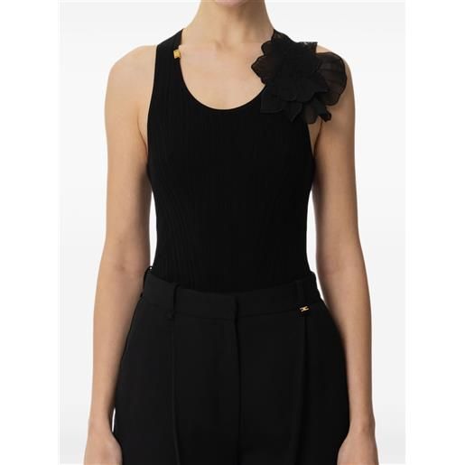 Elisabetta Franchi top con decorazione - nero