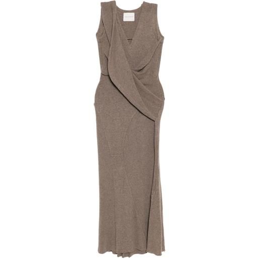 YEHUAFAN abito in cashmere - toni neutri