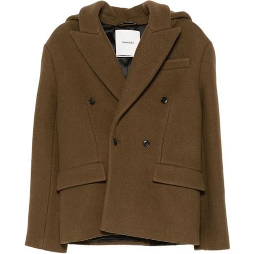 Nanushka cappotto doppiopetto - marrone