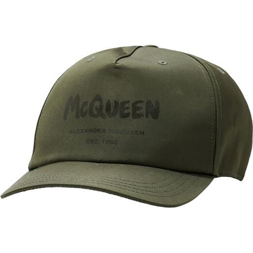 Alexander McQueen cappello da baseball con stampa - verde