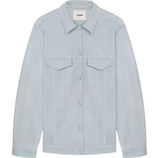 AERON camicia in pelle - blu