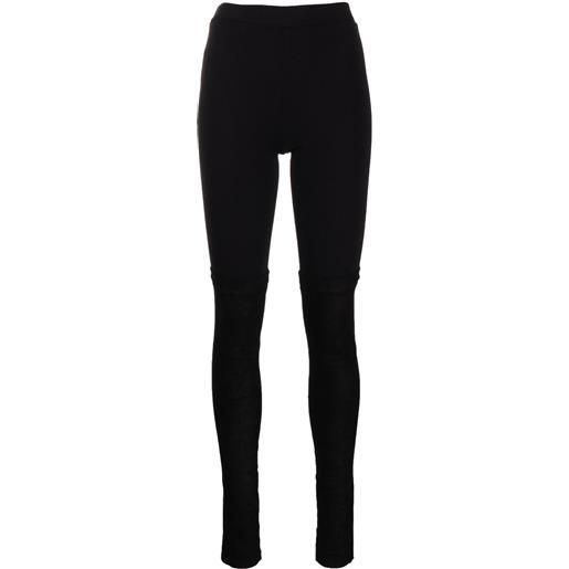 Isabel Benenato leggings a vita alta - nero