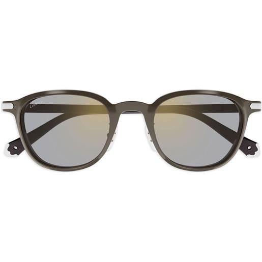 Cartier Eyewear occhiali da sole tondi - marrone