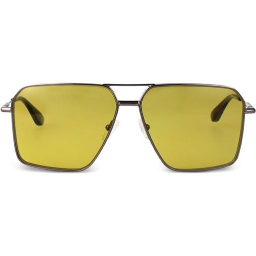 Alexander McQueen Eyewear occhiali da sole con montatura stile pilota - grigio