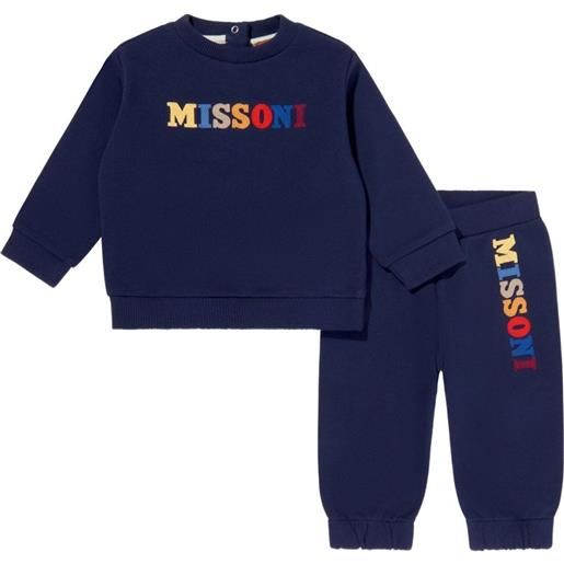 Missoni Kids tuta sportiva con logo - blu