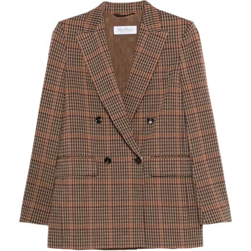 Max Mara giacca doppiopetto a quadri - toni neutri
