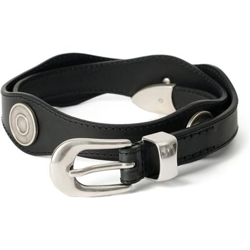 OUR LEGACY cintura in pelle con design a onde - nero