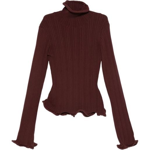 Séfr maglione paloma a coste - rosso