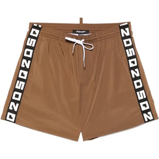 DSQUARED2 costume da bagno boxer midi - marrone