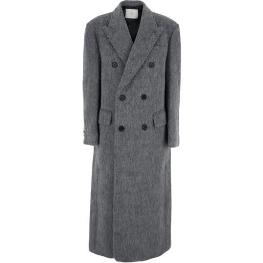 DUNST cappotto doppiopetto con revers a lancia - grigio