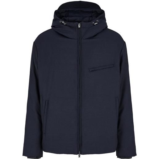 Emporio Armani giacca travel essentials con cappuccio - blu