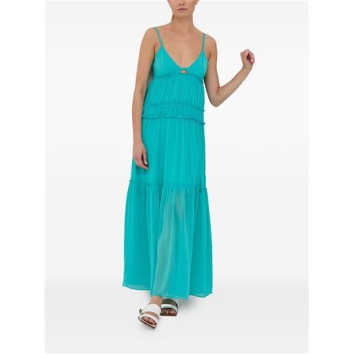 Patrizia Pepe abito lungo con ruches - blu