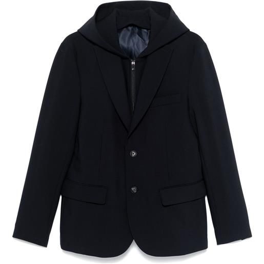 Emporio Armani blazer con cappuccio - blu