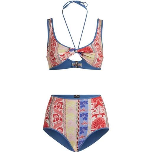 ETRO top bikini con stampa grafica - bianco