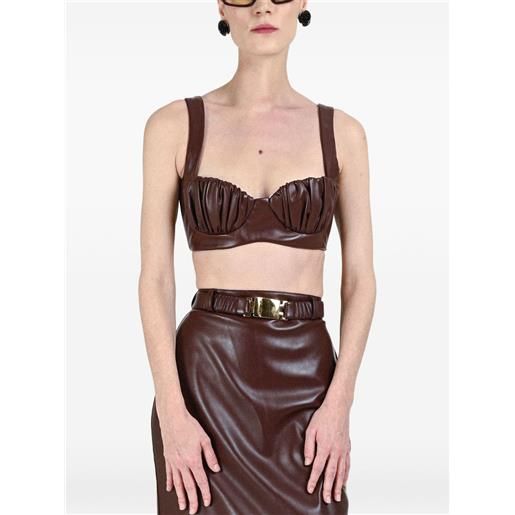 Rowen Rose reggiseno con arricciatura - marrone