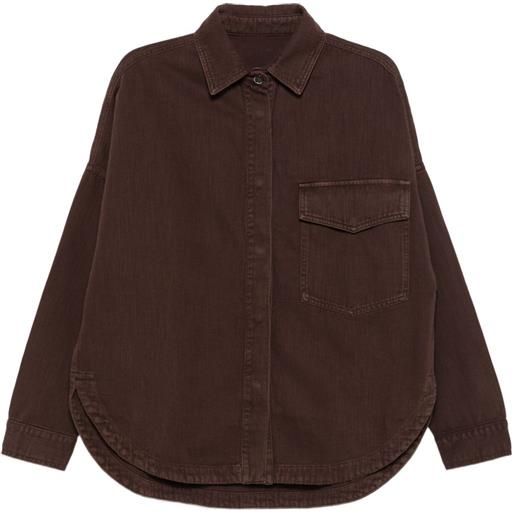 Nine In The Morning camicia con orlo curvo - marrone