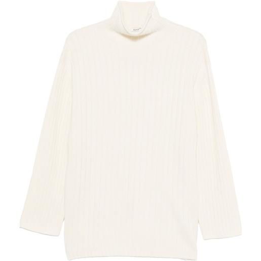 ASPESI maglione in maglia a coste - bianco