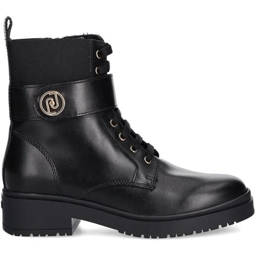 LIU JO anfibi con applicazione logo - nero