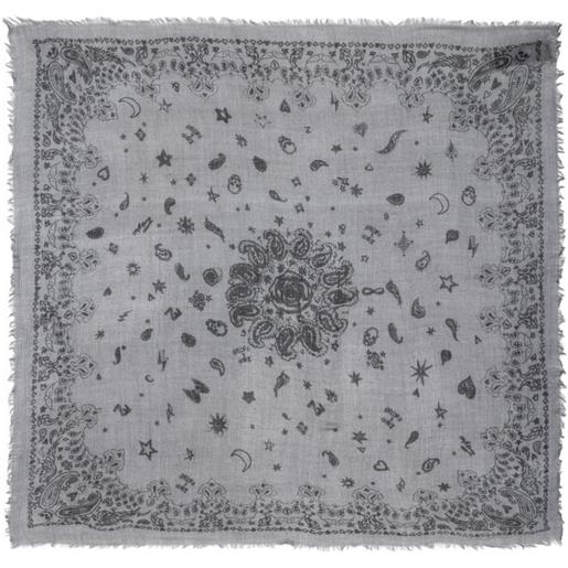 Zadig&Voltaire bandana nuage con frange - grigio