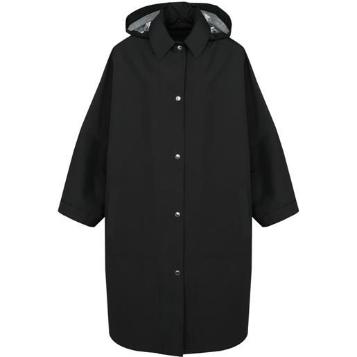 Yves Salomon impermeabile con cappuccio - nero