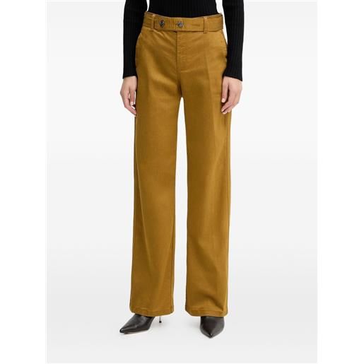 LIU JO pantaloni con cintura - giallo