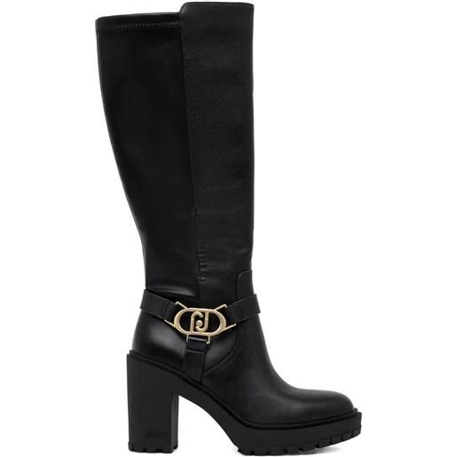 LIU JO stivali in pelle 100mm - nero