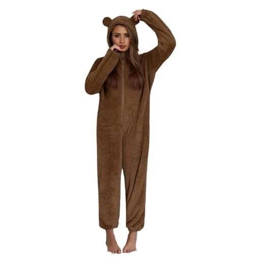 BGOKTA Pigiama Animali Donna Cosplay Costumi Adulto Interi Pigiama Costume Giraffa Festival del Partito Sleepwear, S