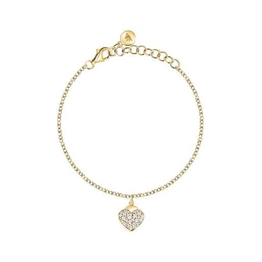 Morellato bracciale donna in acciaio, cristalli, collezione istanti, cuore - savz19